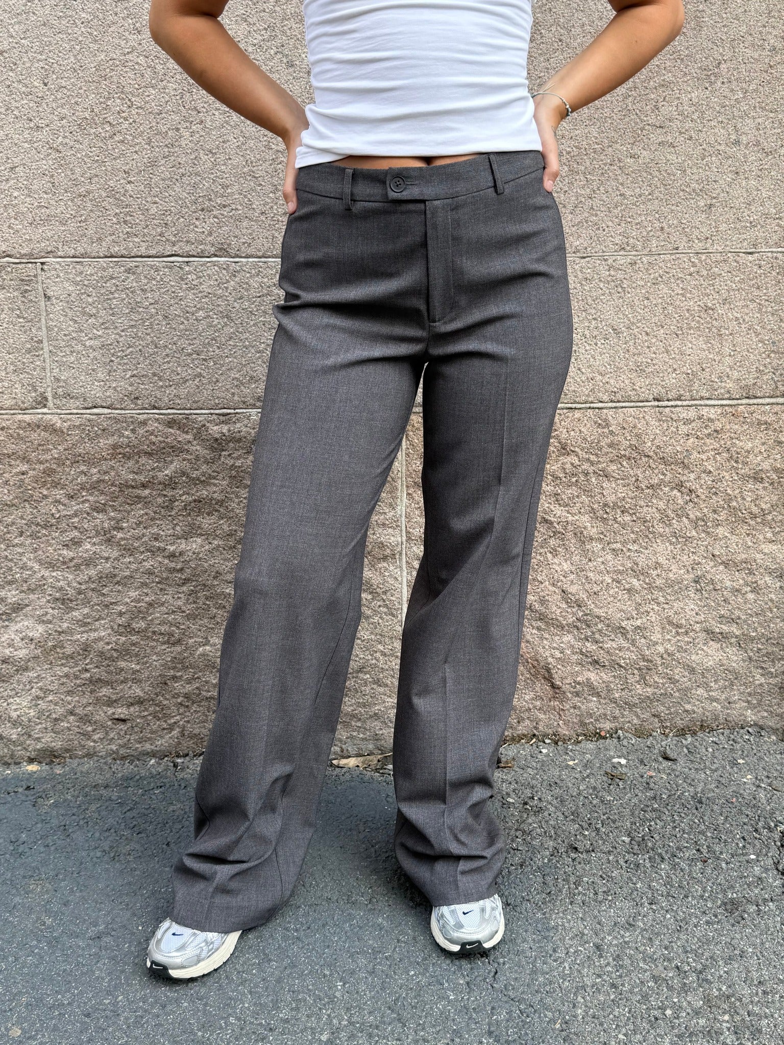 VMTEXAS Trousers - Dark Grey Melange